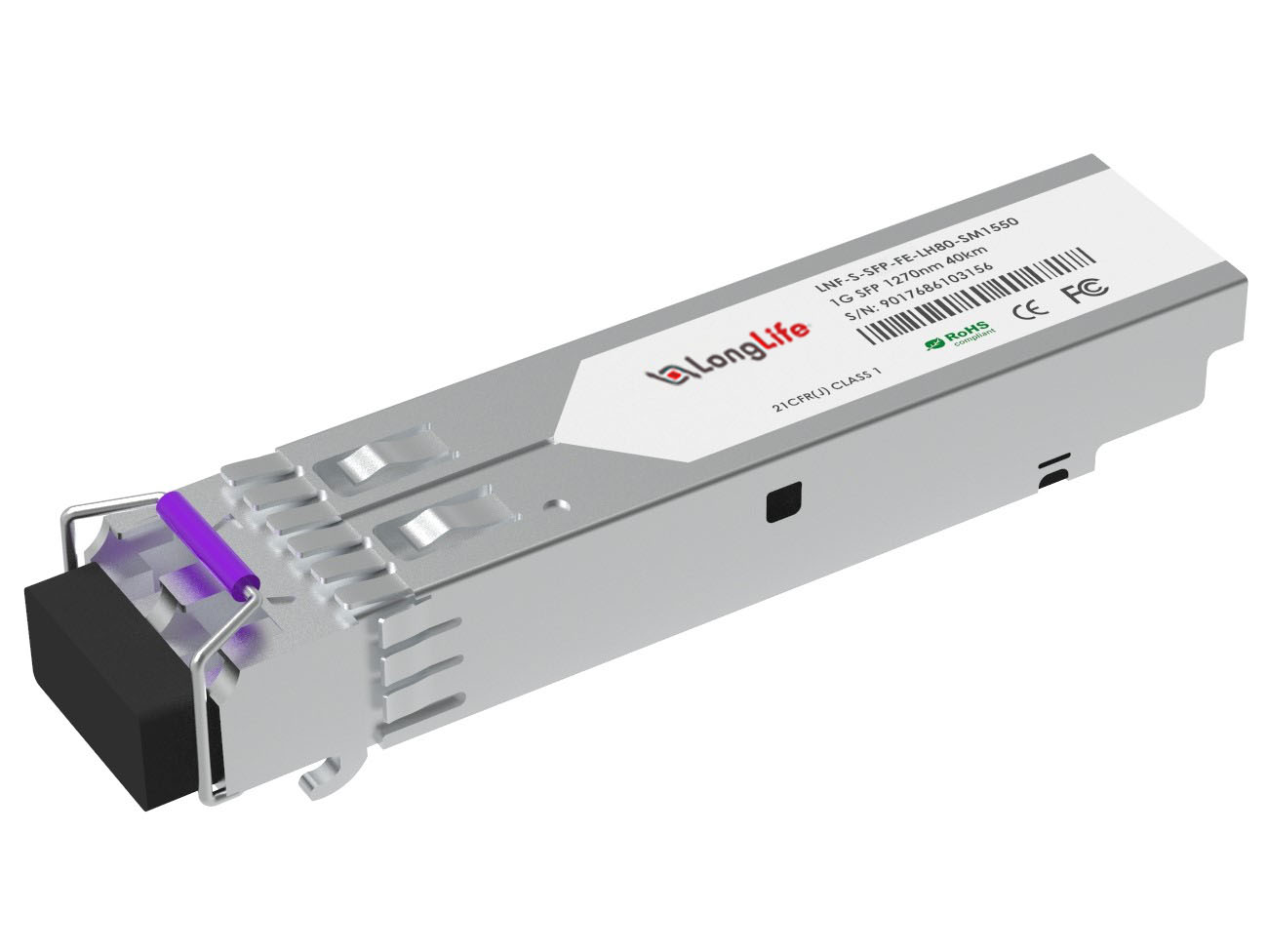 HW S-SFP-FE-LH80-SM1550 Compatible OC-3/STM-1 LR-2 SFP 1550nm 80km DOM LC SMF Transceiver Module