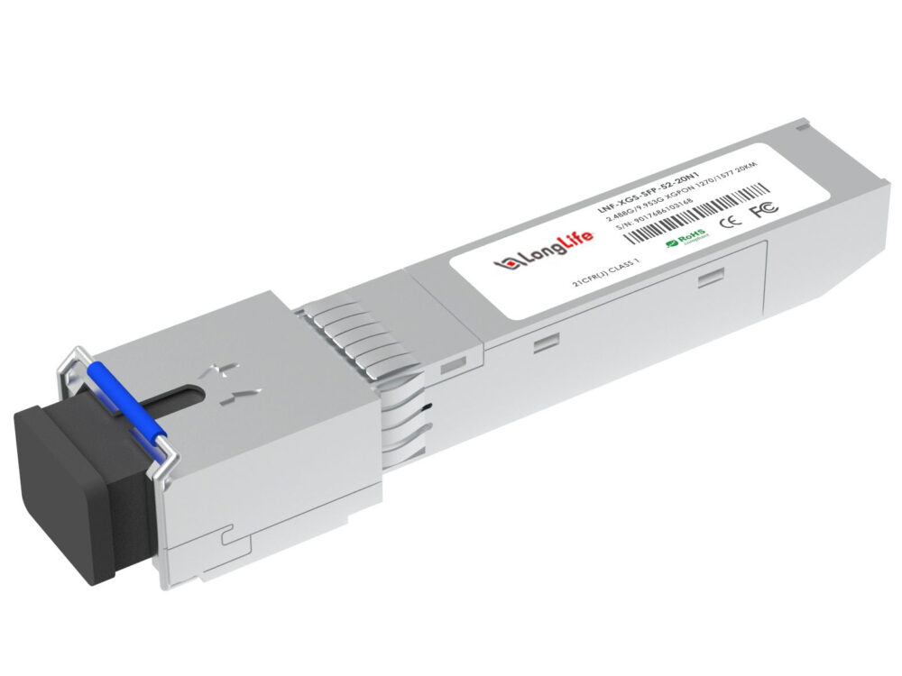 Generic Compatible XGSPON OLT SFP+ 1577nm-TX/1270nm-RX 9.953G-TX/9.953G-RX Class N1 20km DOM SC SMF Optical Transceiver Module