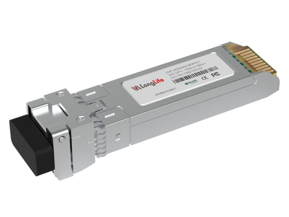 HW LE2MXSC80FF0-I Compatible 10GBASE-ZR SFP+ 1550nm 80km Industrial DOM Duplex LC SMF Transceiver Module
