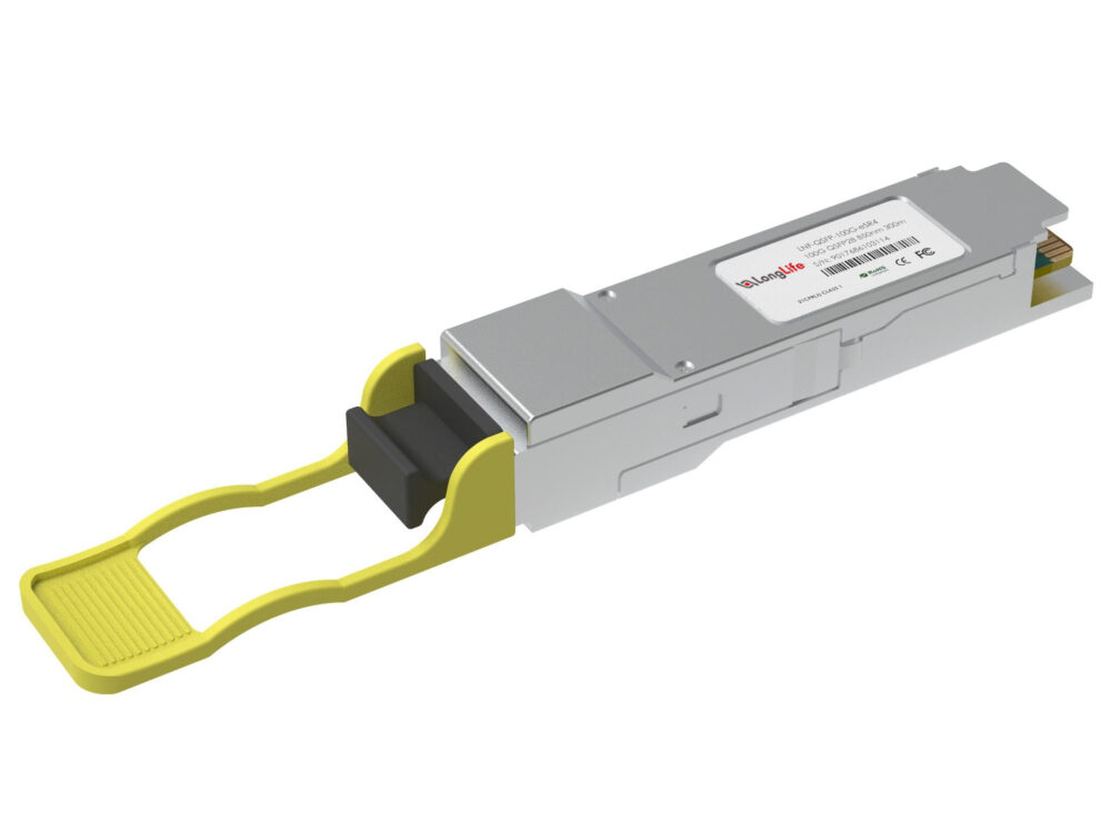 HW QSFP-100G-eSR4 Compatible 100GBASE-ESR4 QSFP28 850nm 300m DOM MTP/MPO-12-12 MMF Optical Transceiver Module