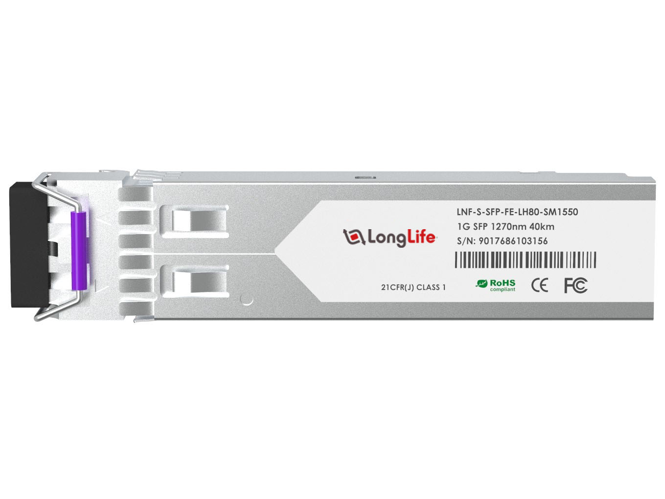 HW S-SFP-FE-LH80-SM1550 Compatible OC-3/STM-1 LR-2 SFP 1550nm 80km DOM LC SMF Transceiver Module - Görsel 2