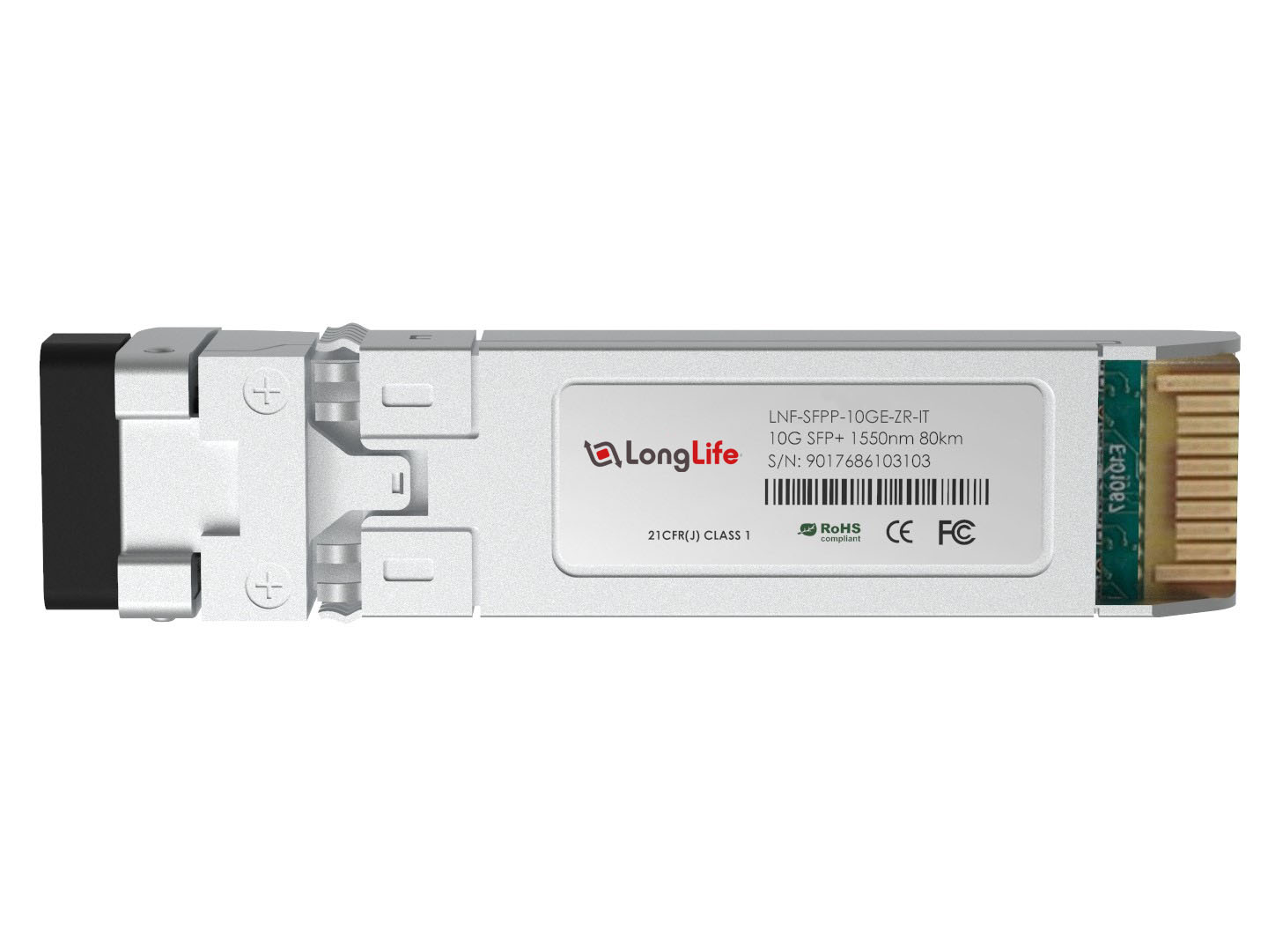 Juniper Networks SFPP-10GE-ZR-IT Compatible 10GBASE-ZR SFP+ 1550nm 80km Industrial DOM Duplex LC SMF Transceiver Module - Görsel 2