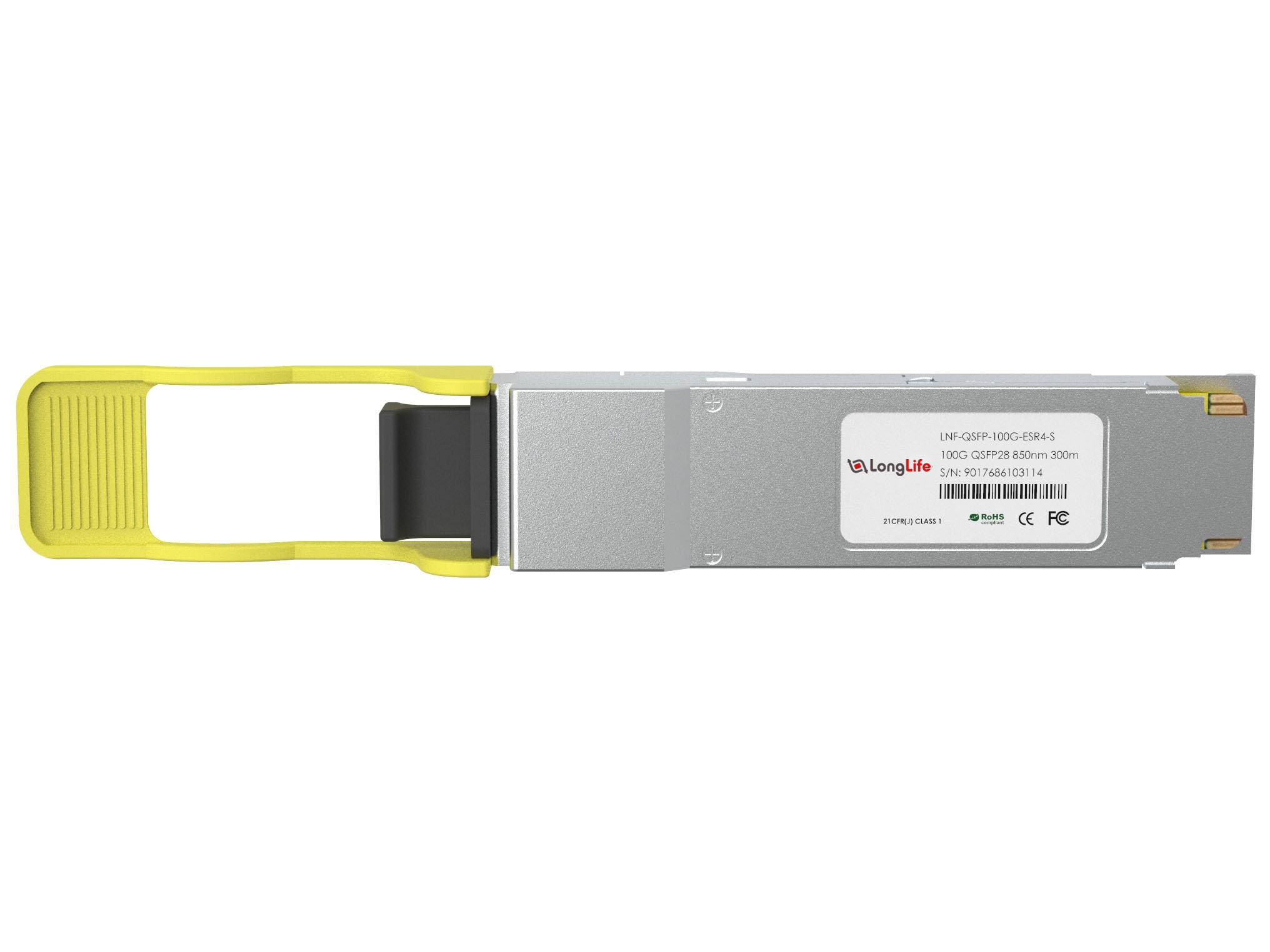 Cisco QSFP-100G-ESR4-S Compatible 100GBASE-ESR4 QSFP28 850nm 300m DOM MTP/MPO-12-12 MMF Optical Transceiver Module - Görsel 2