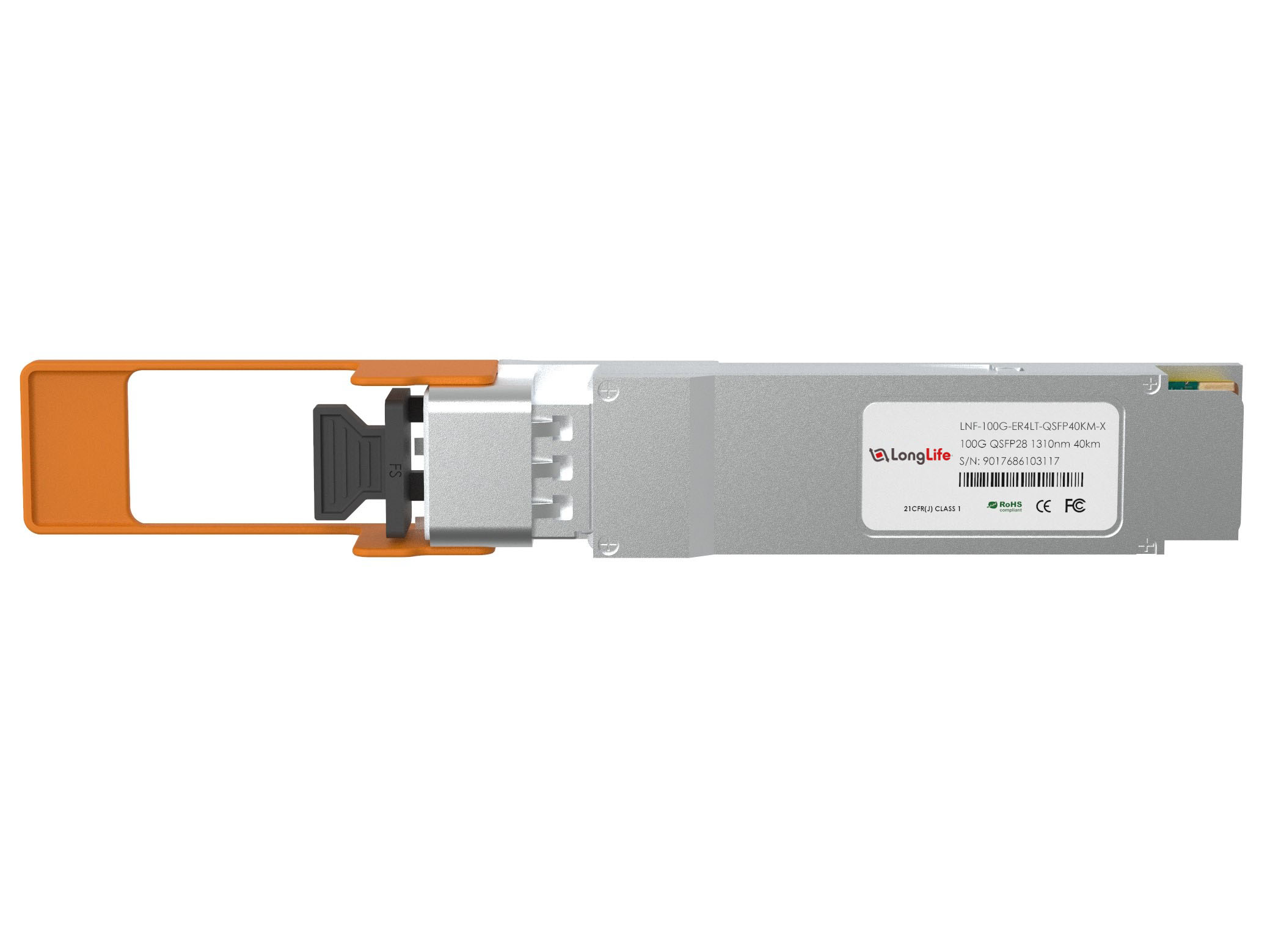 Extreme 100G-ER4LT-QSFP40KM-X Compatible 100GBASE-ER4L QSFP28 1310nm 40km Extended Temperature DOM Duplex LC SMF Optical Transceiver Module - Görsel 2