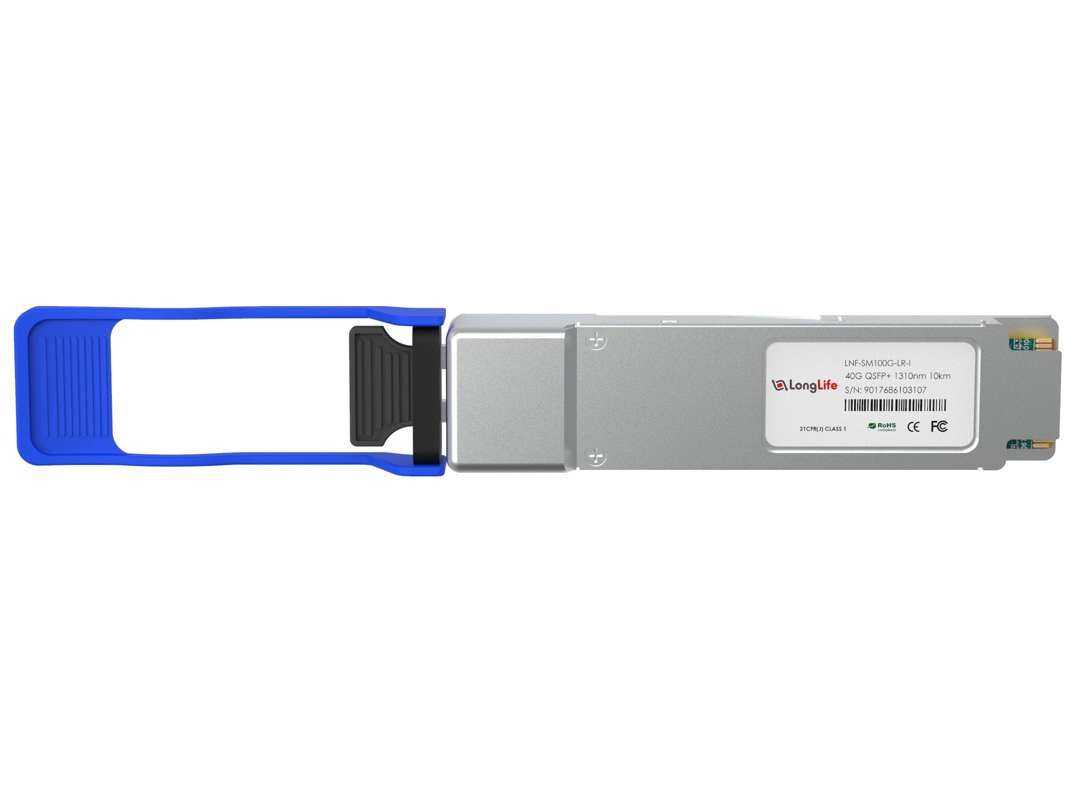 Chelsio SM100G-LR-I Compatible 100GBASE-LR4 QSFP28 1310nm 10km DOM Duplex LC SMF Optical Transceiver Module (Industrial) - Görsel 2