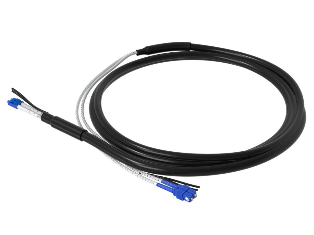 3m (10ft) LC UPC to SC UPC Duplex OS2 Single Mode 7.0mm LSZH FTTA Outdoor Fiber Patch Cable for Base Station